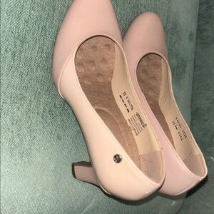 Classic Pink Women's Low Heel Pumps